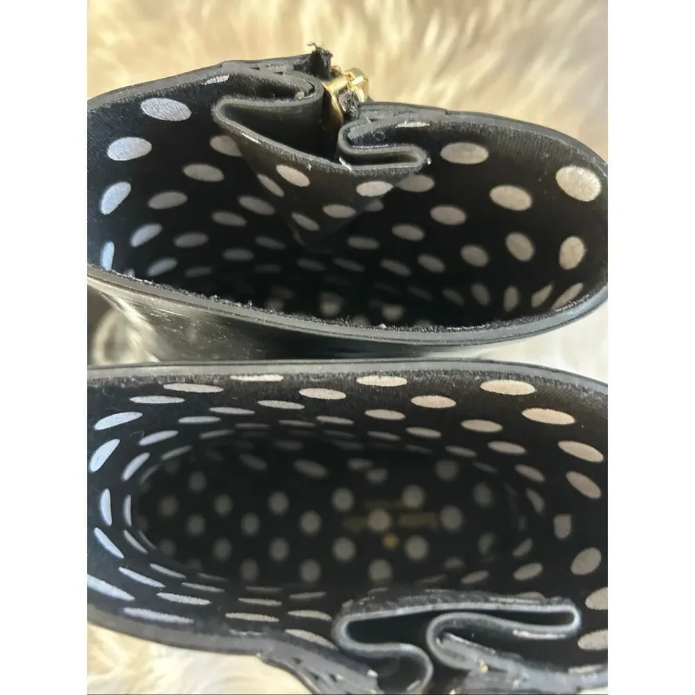 Kate Spade New York Penny Boots Black Sz 11 Womens Rubber Ankle Rain Shoes